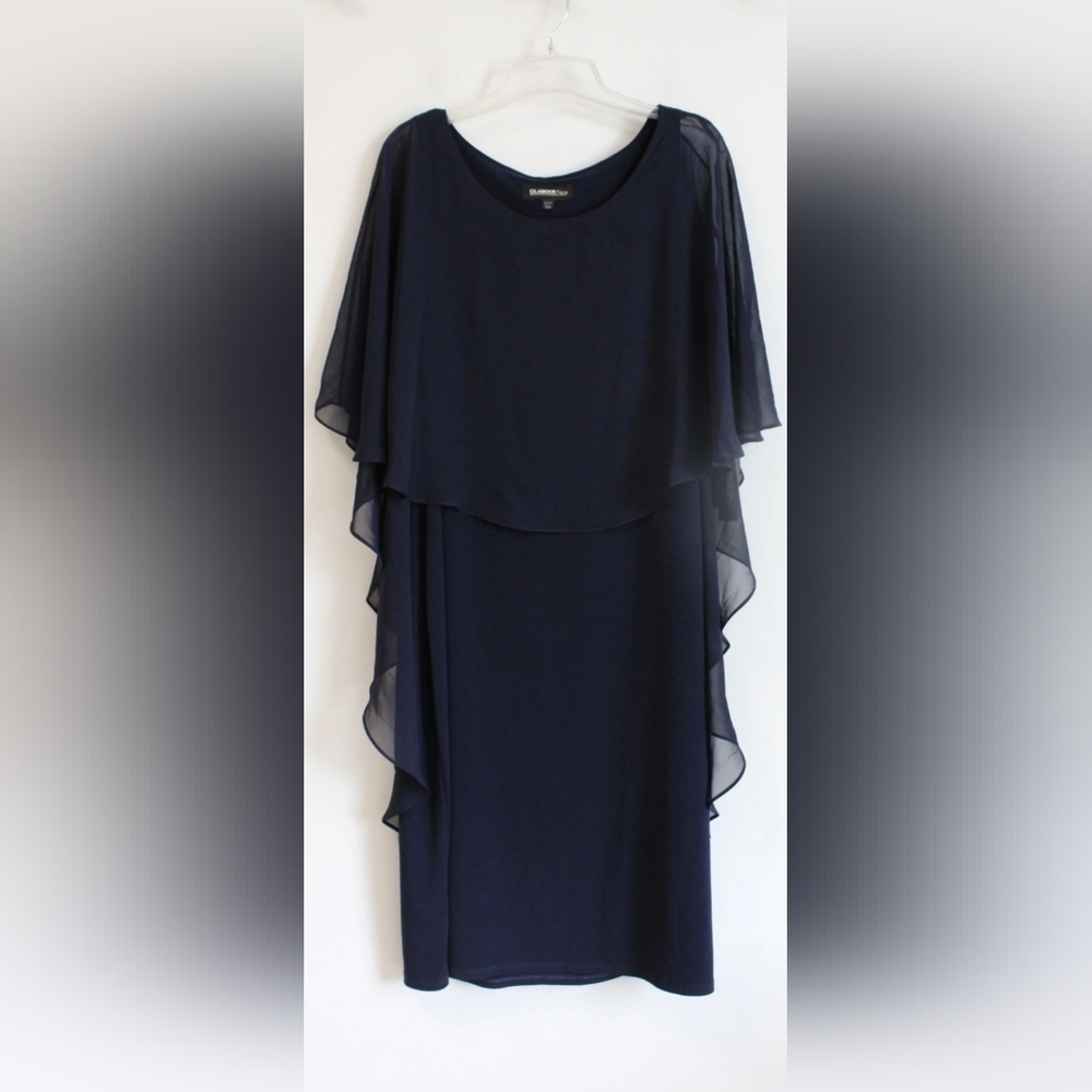 Glamour Midnight Blue Layered Dress